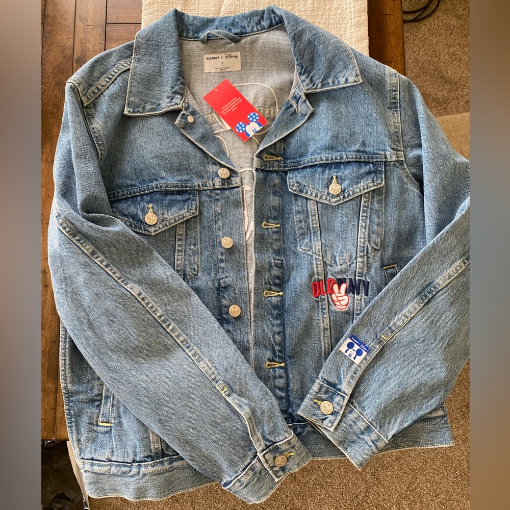 Old Navy Light Blue Mickey Mouse Denim Jacket